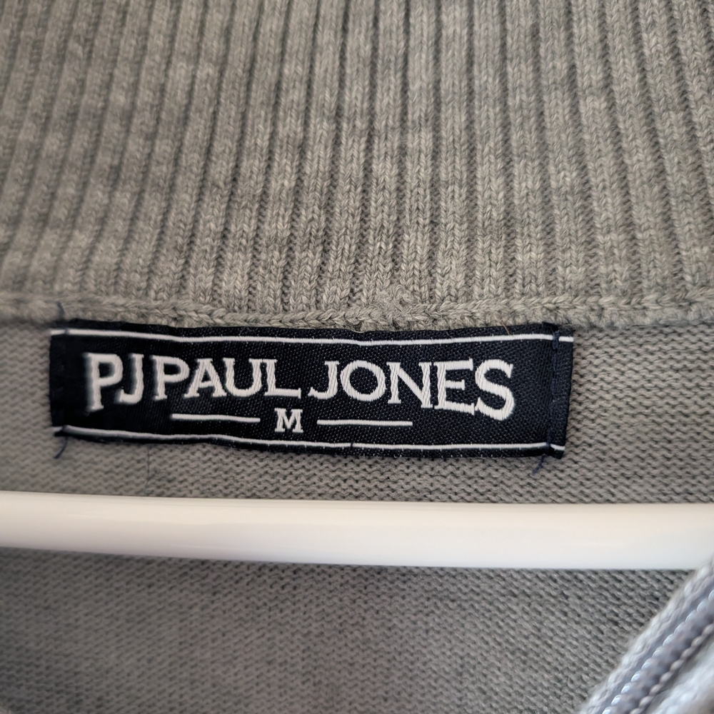 Men's Classic Gray Zip-Up Sweater 0114 - Picture 4 of 5